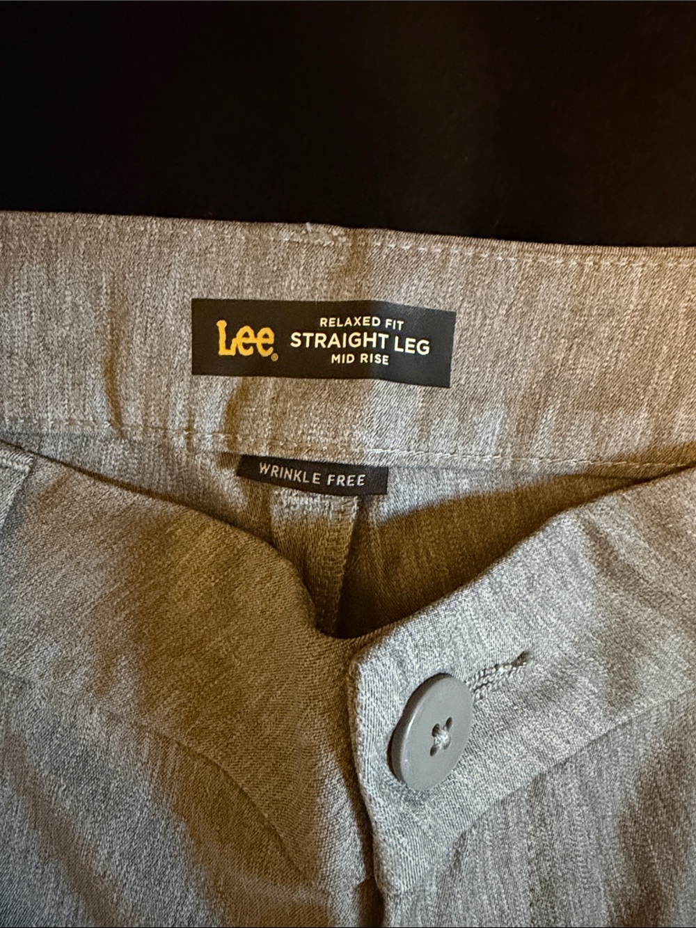Lee Women’s Straight Leg Mid Rise Pants - Gray